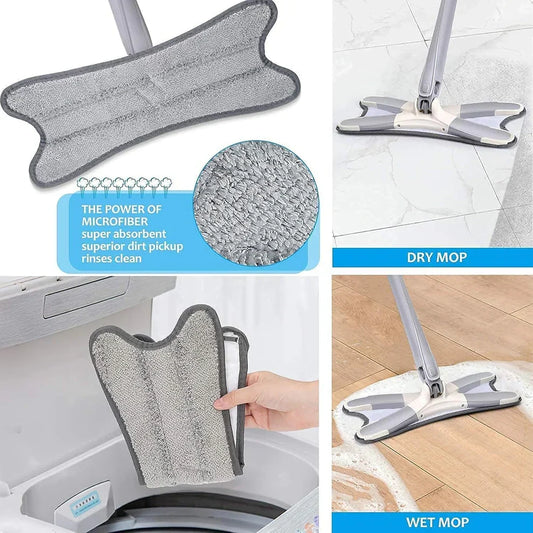 Adjustable 360° Flat Hand Mop: Floors, Walls, Ceilings