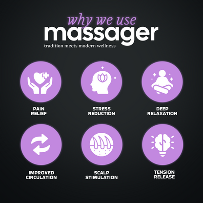 Hair Density and Growth-Stimulating Red Light Therapy Scalp Massager | 6 Months Warranty