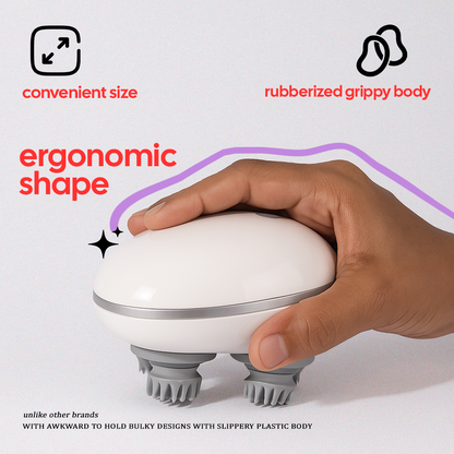 Hair Density and Growth-Stimulating Red Light Therapy Scalp Massager | 6 Months Warranty