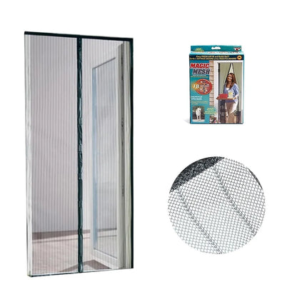 Polyester Magnetic Mosquito Net for Door – Black