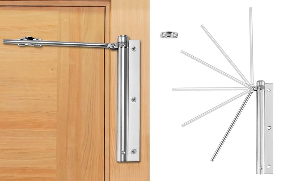 Stainless Steel Automatic Door Closer – Heavy Duty Hydraulic for Home, Office