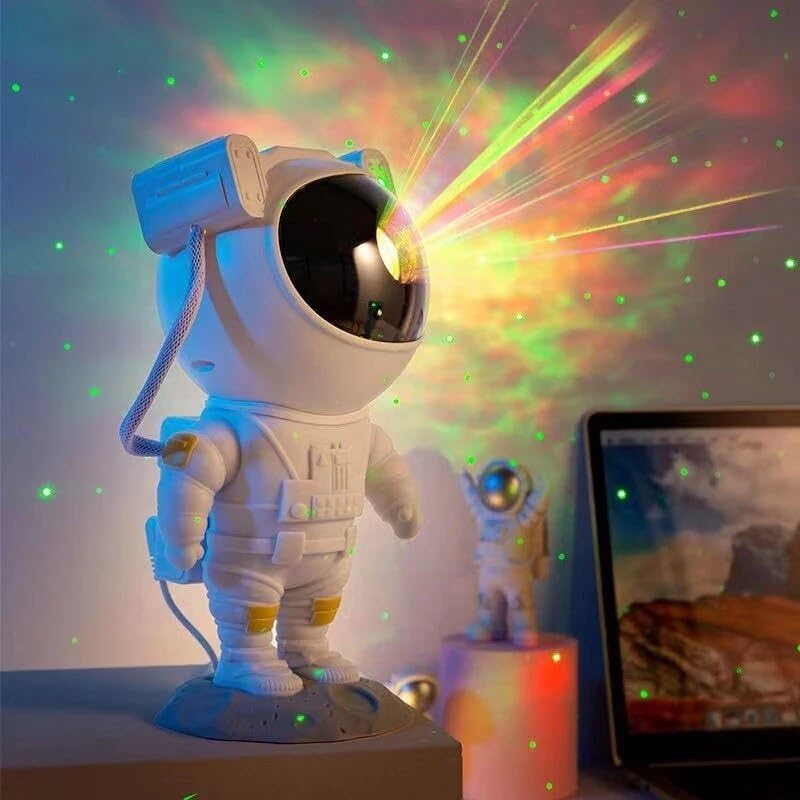 Astronaut Light Projector – 360° Galaxy Star Projector with Double Magnets, Timer & Remote Control