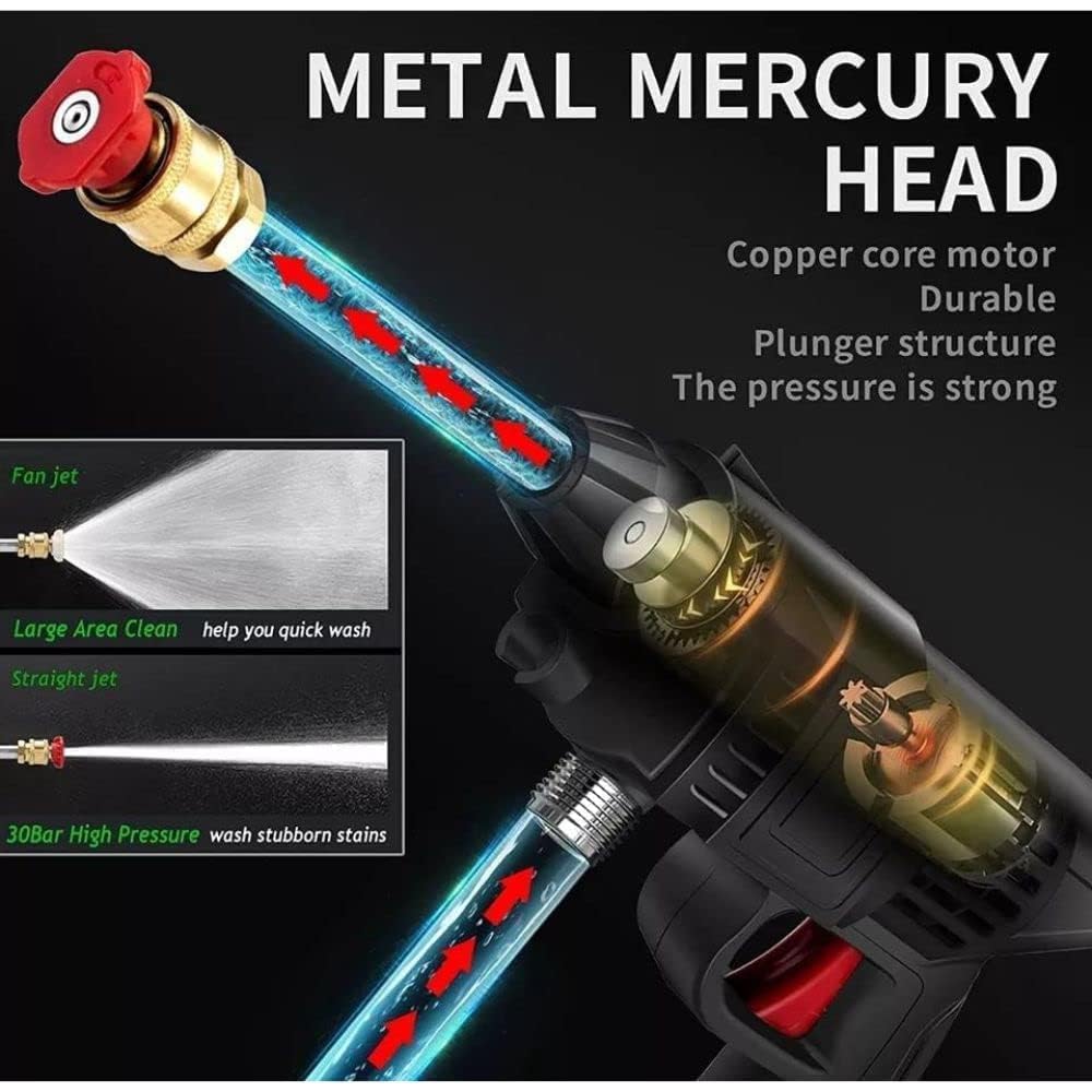 Top Quality Wireless High-Pressure Washer Gun with Dual 48V Long Lasting Batteries – Cordless Jet Spray for Car, Bike & Home Cleaning