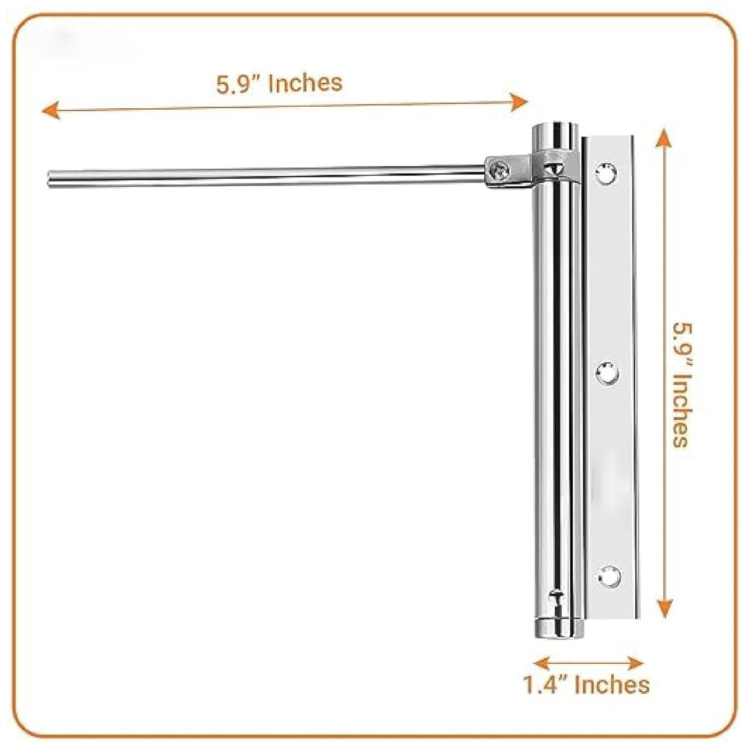 Stainless Steel Automatic Door Closer – Heavy Duty Hydraulic for Home, Office