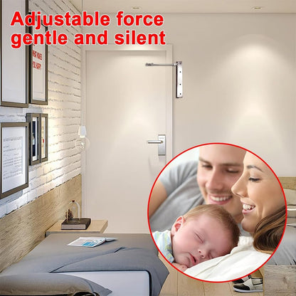 Stainless Steel Automatic Door Closer – Heavy Duty Hydraulic for Home, Office