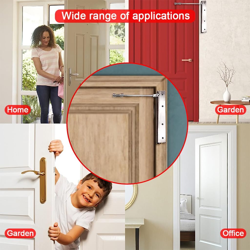 Stainless Steel Automatic Door Closer – Heavy Duty Hydraulic for Home, Office