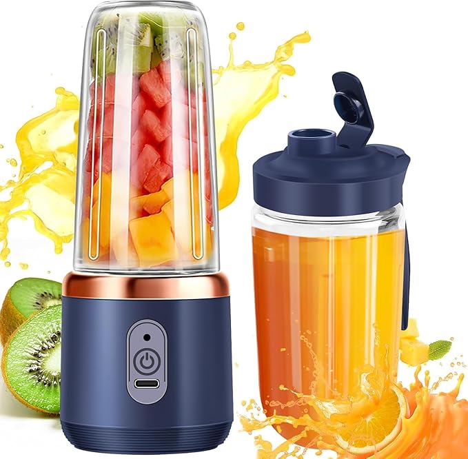 Rechargeable Portable Blender Set + Free Jar With Flip Lid