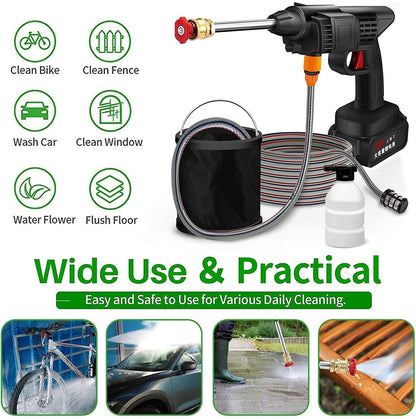 Top Quality Wireless High-Pressure Washer Gun with Dual 48V Long Lasting Batteries – Cordless Jet Spray for Car, Bike & Home Cleaning