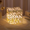 Night Lamp Square - Multicolor Flower