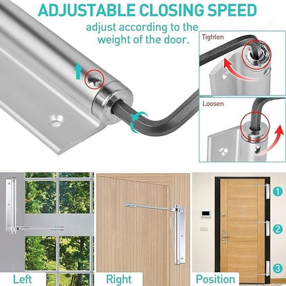 Automatic Self-Closing Stopper for Hinged Doors