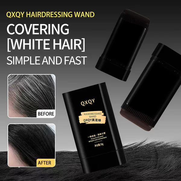 White Hair Covering Stick Black
