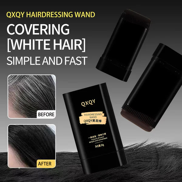 White Hair Covering Stick Black