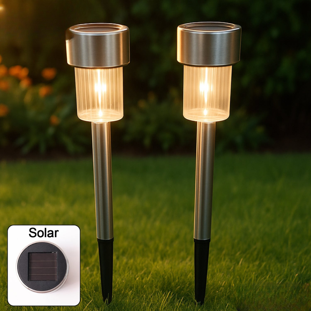 Solar-Powered Garden Pathway Lights (Set of 2) – BUY 1 SET, GET 2 SETS FREE!