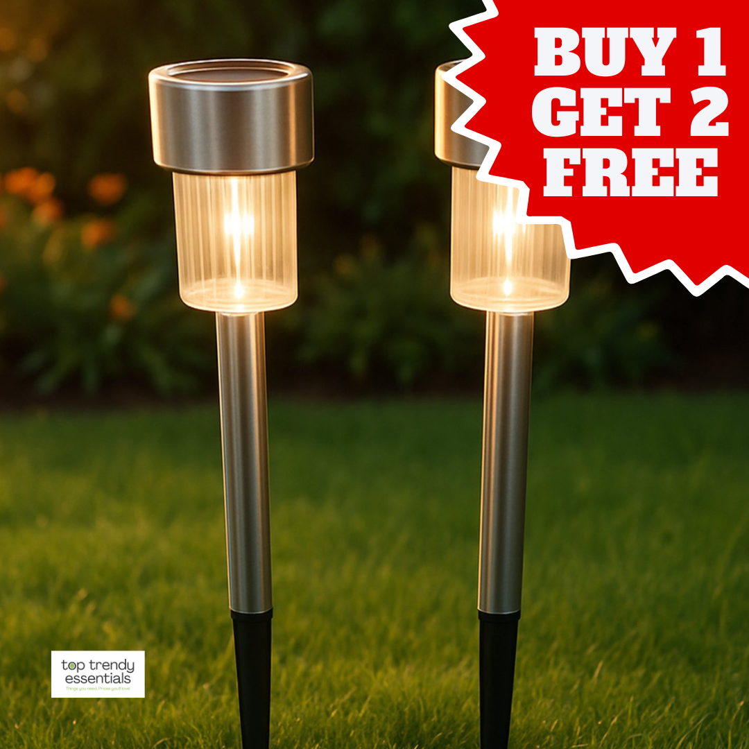 Solar-Powered Garden Pathway Lights (Set of 2) – BUY 1 SET, GET 2 SETS FREE!