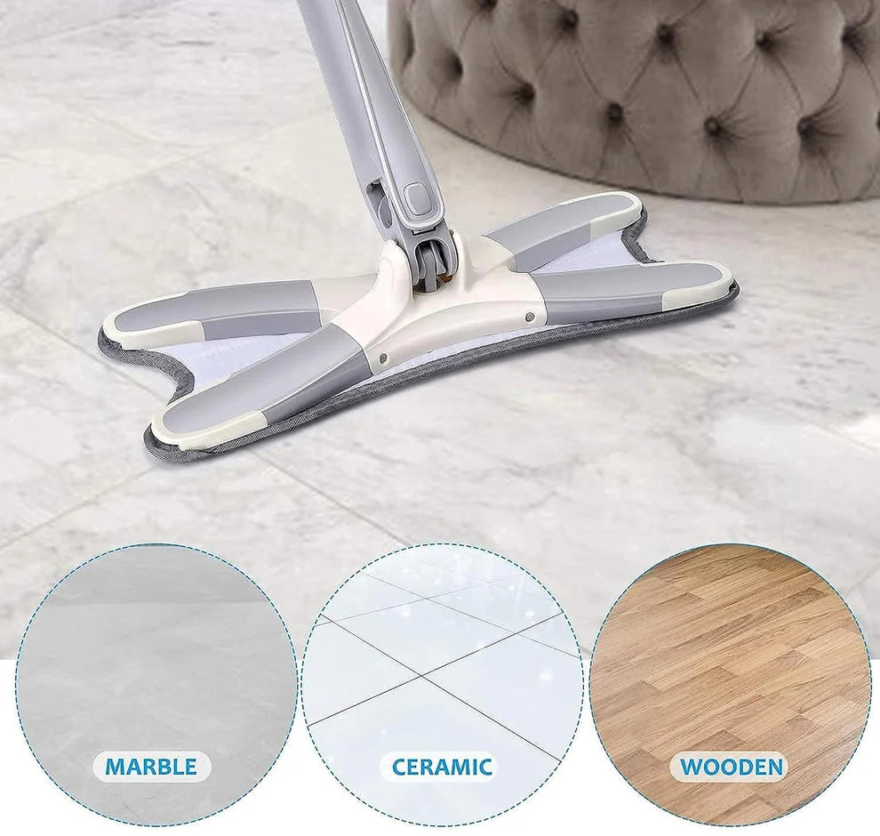 Adjustable 360° Flat Hand Mop: Floors, Walls, Ceilings