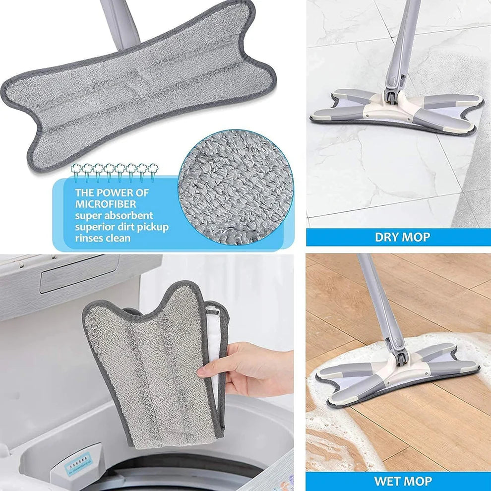 Adjustable 360° Flat Hand Mop: Floors, Walls, Ceilings